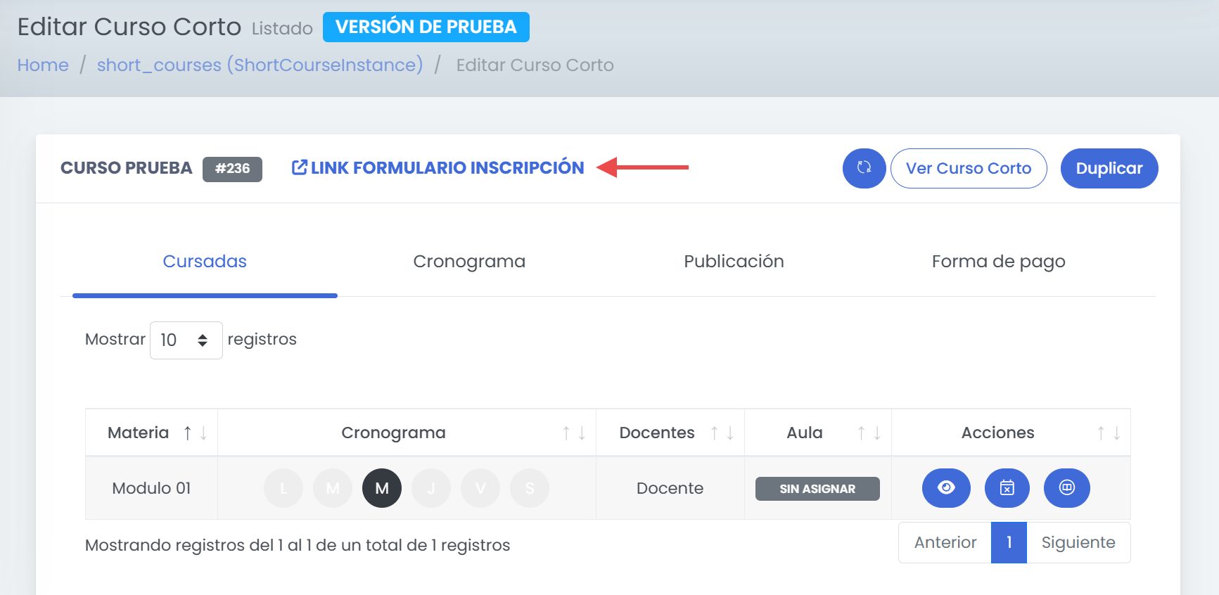 Generá el formulario externo