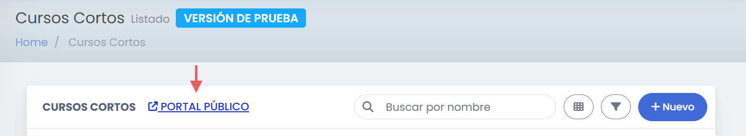 Accedé al portal público