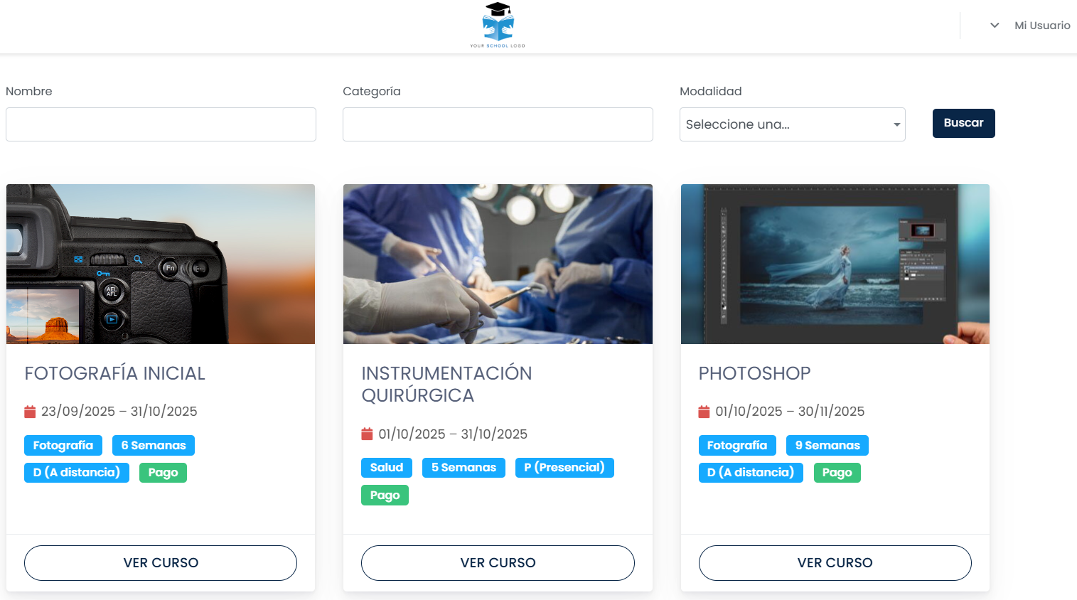 Buscá un curso corto