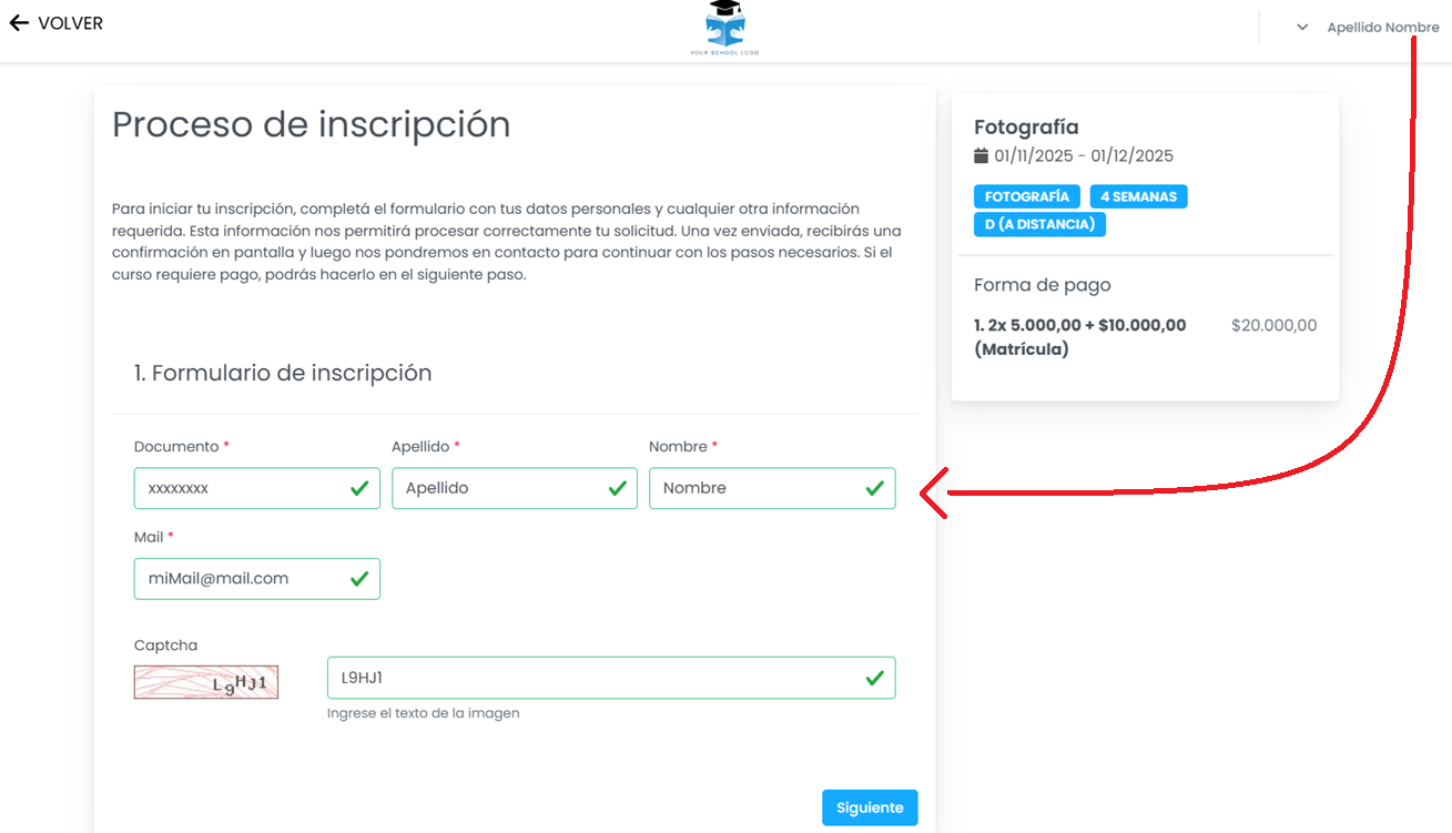 Iniciá la inscripción