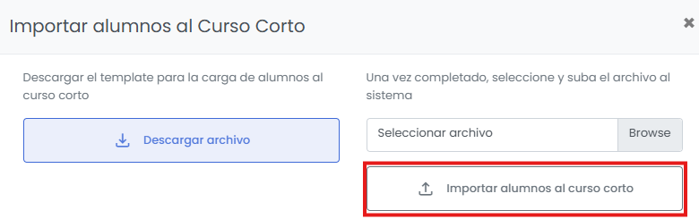 Iniciá la importación