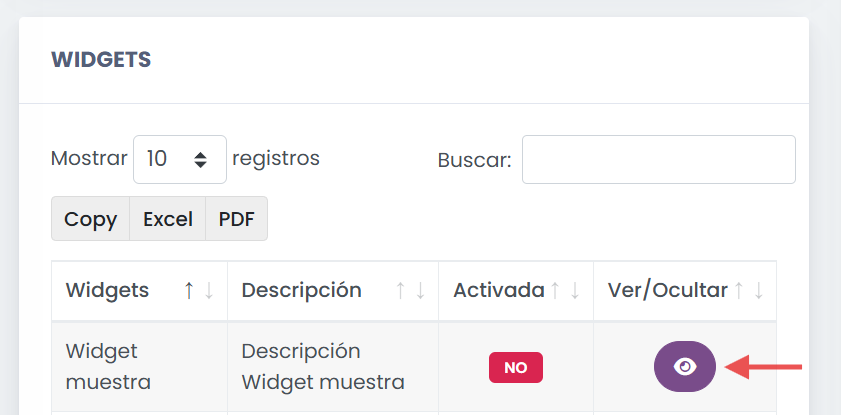 Configurá la visibilidad