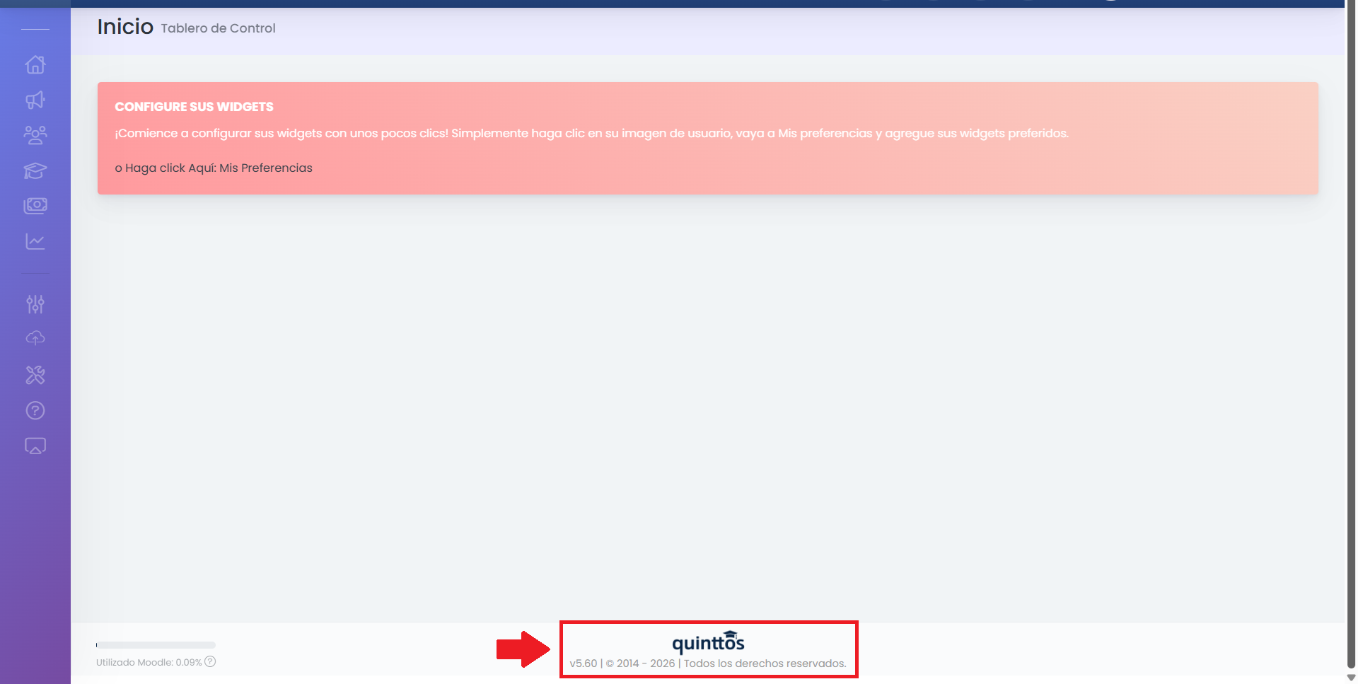¿Cómo identificar la versión de Quinttos que utiliza mi institución? — Verificá el número de versión dentro del sistema