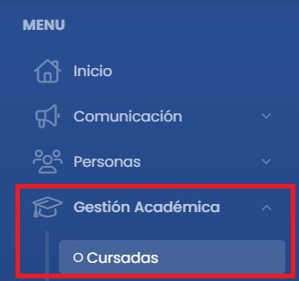 ¿Cómo gestionar cursadas en Quinttos? — Acceder a la sección de cursadas