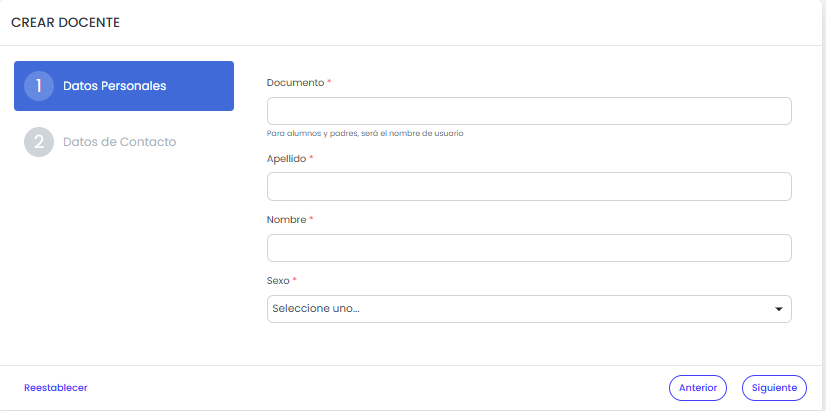 ¿Cómo dar de alta un usuario del personal en Quinttos? — Completar los datos personales
