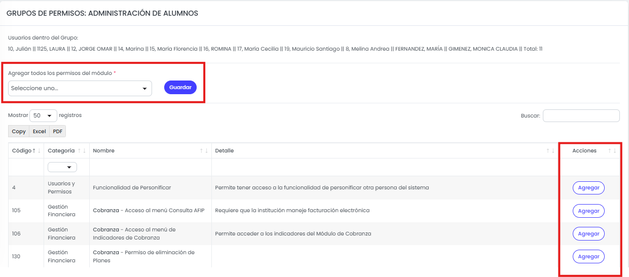 ¿Cómo crear y configurar un grupo de permisos? — Configurar permisos