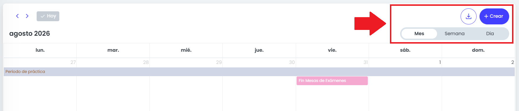 Calendario renovado — Consultá el calendario con distintas vistas