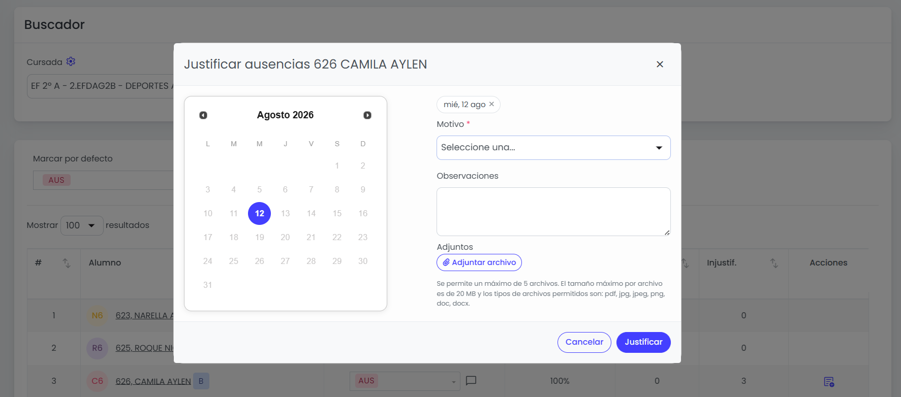 Asistencia: nuevas opciones para gestionar inasistencias — Justificá las inasistencias por día o por materia