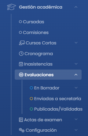 ¿Cómo gestionar calificaciones en Quinttos? — Visualizar evaluaciones desde el menú lateral