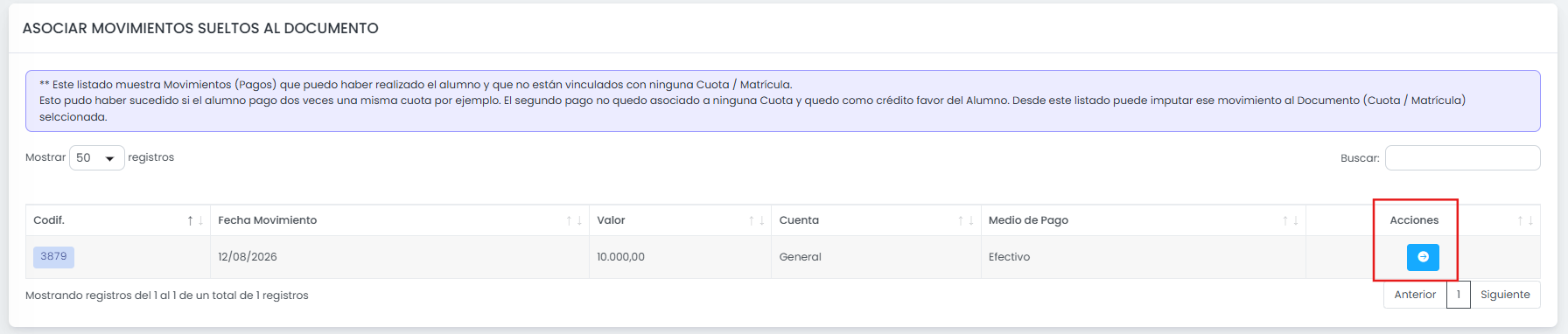 ¿Cómo editar una cuota o matrícula? — Imputá un saldo a favor si corresponde