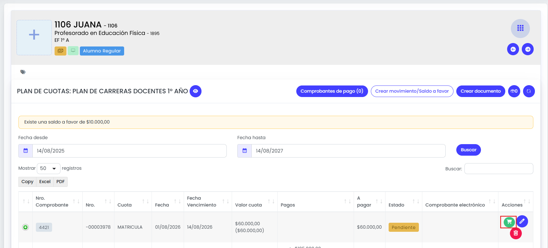 ¿Cómo registrar un pago manual? — Seleccioná el documento