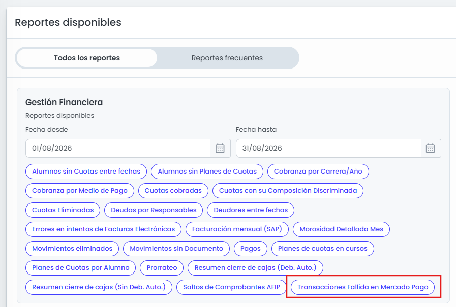 ¿Cómo consultar las transacciones fallidas de Mercado Pago? — Ingresá al reporte