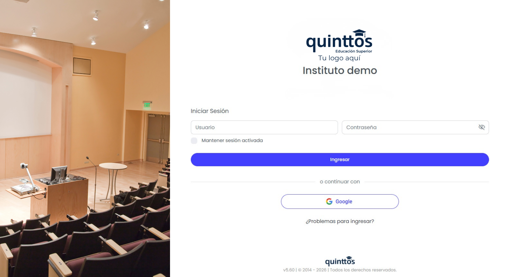 ¿Cuál es mi usuario y contraseña para ingresar por primera vez a Quinttos? — Ingresar a la web Quinttos de tu institución
