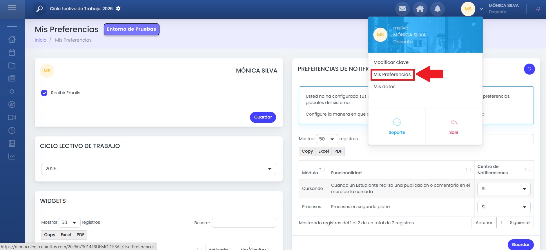 ¿Cómo configuro mi perfil y mis preferencias? — Ingresar a Mis preferencias