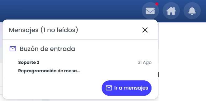 ¿Cómo funciona la mensajería institucional? — Identificar las notificaciones de mensajes nuevos.