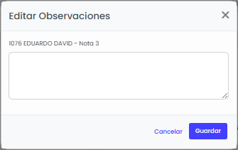 ¿Cómo cargo y edito calificaciones? — Agregar observaciones (si corresponde)