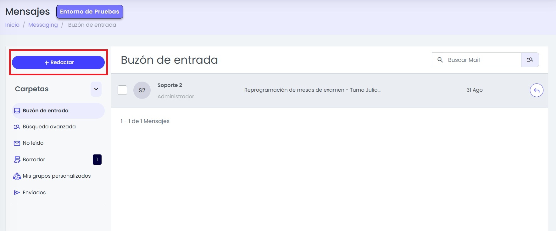 ¿Cómo creo y envío un mensaje? — Iniciar la redacción de un mensaje