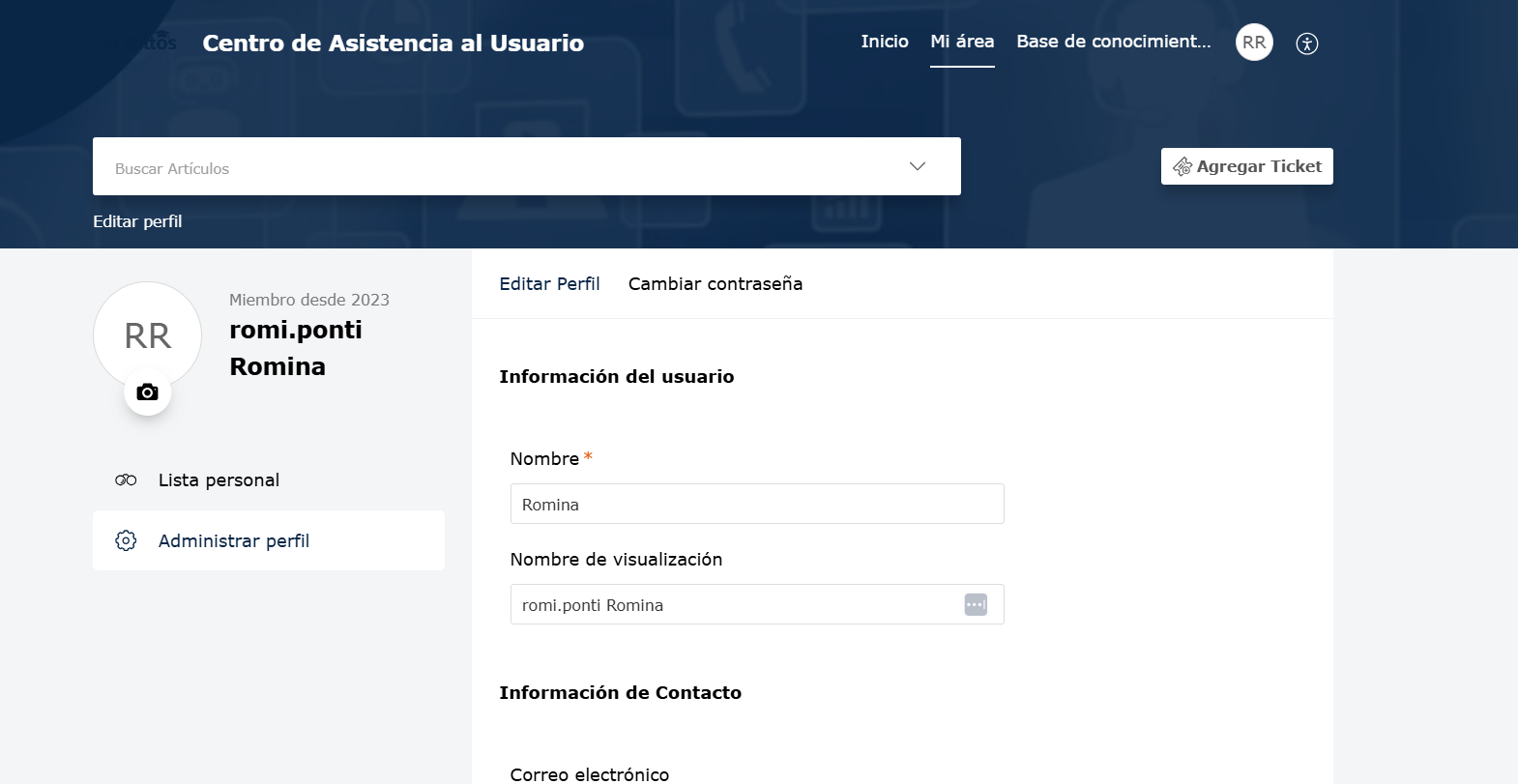 Revisá y actualizá tu perfil