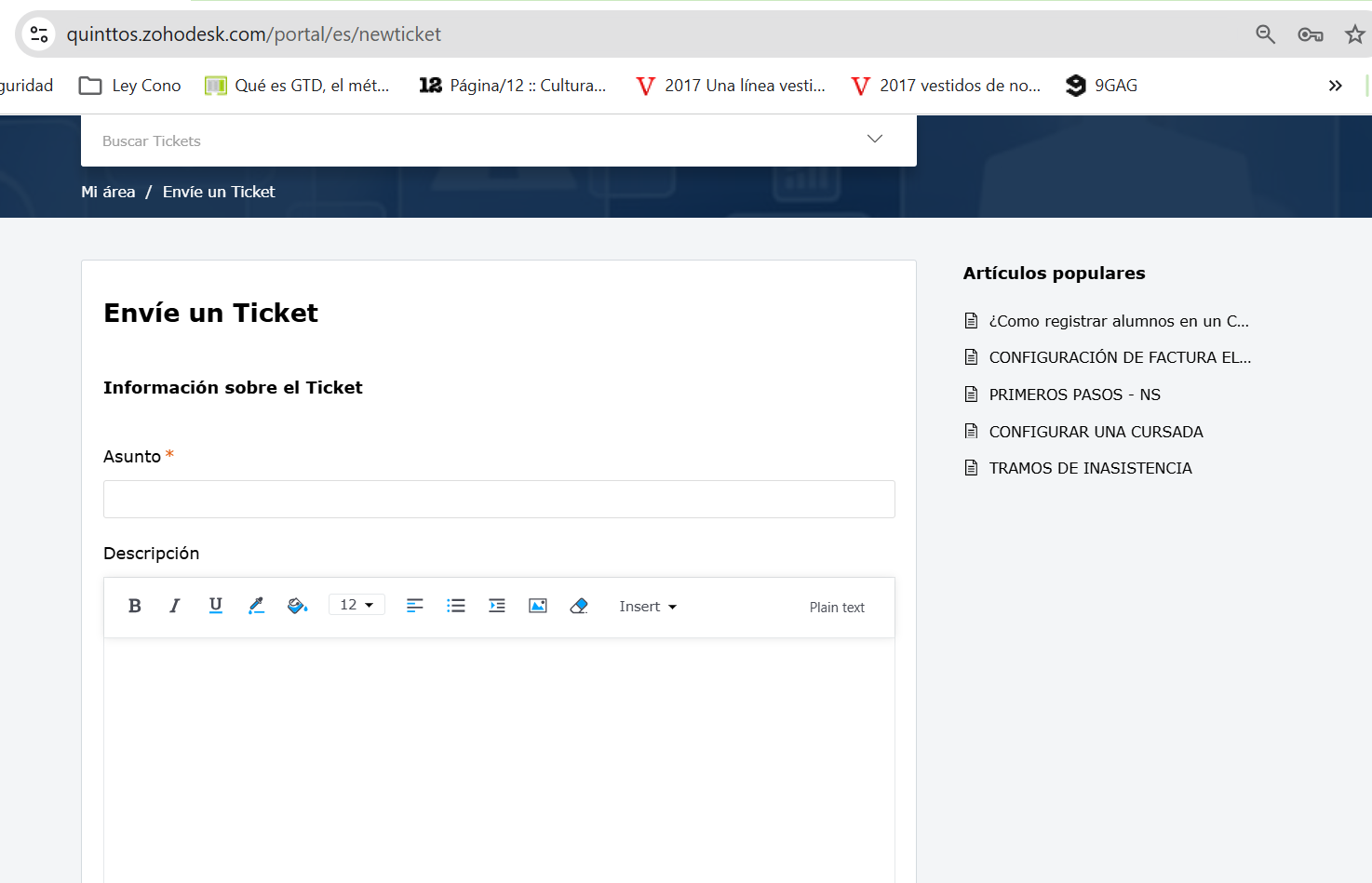 Creá un nuevo ticket