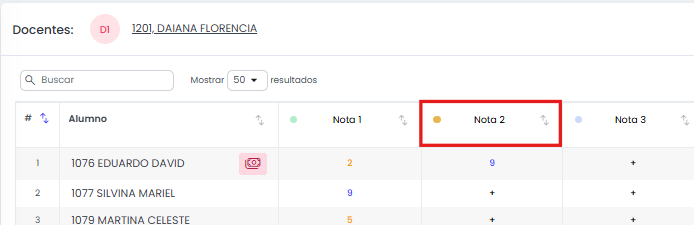 ¿Qué significan los estados de las calificaciones? — Circuito 2: de Borrador a Enviada a Secretaría (puntito amarillo)